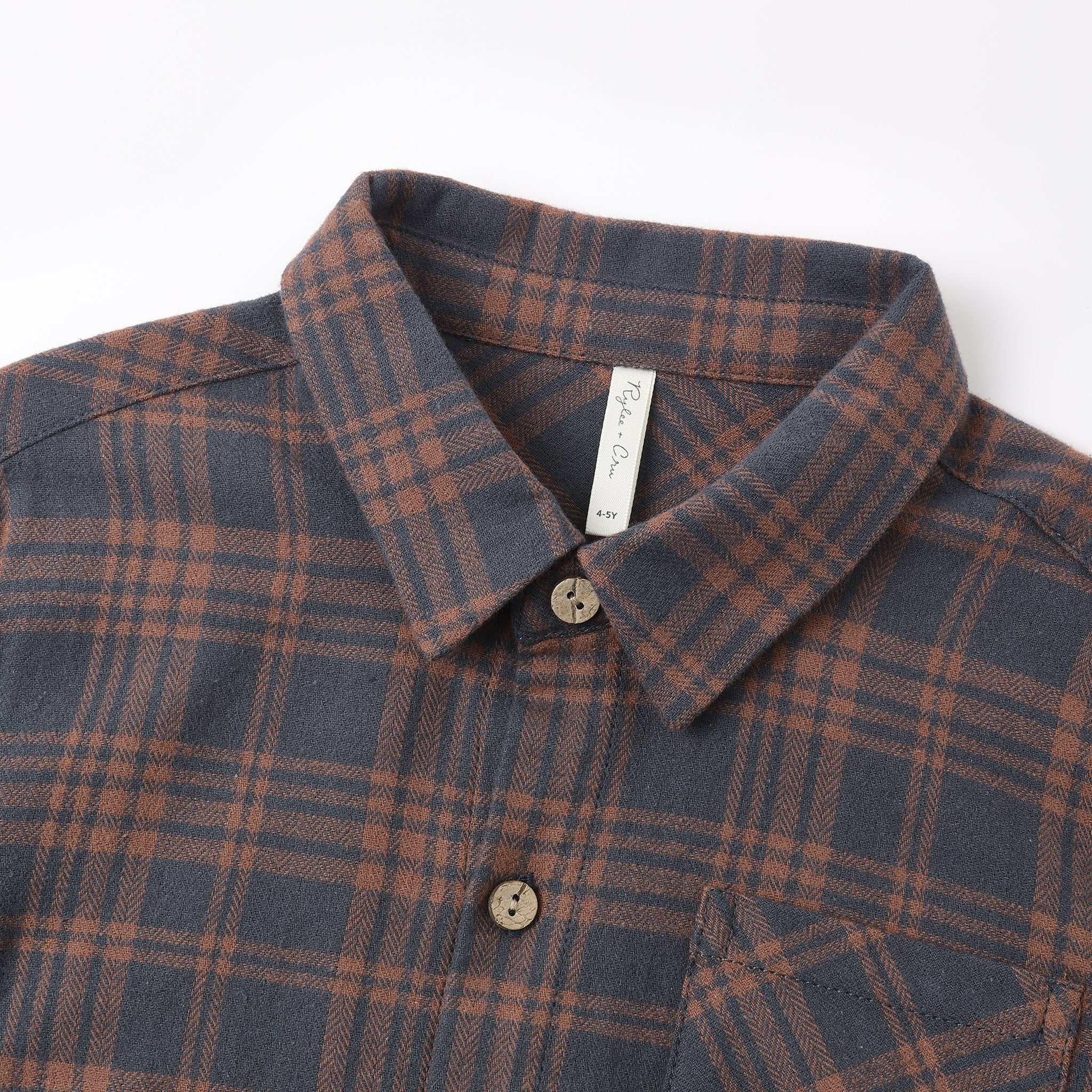 Collared Long Sleeve Shirt (Midnight Plaid)