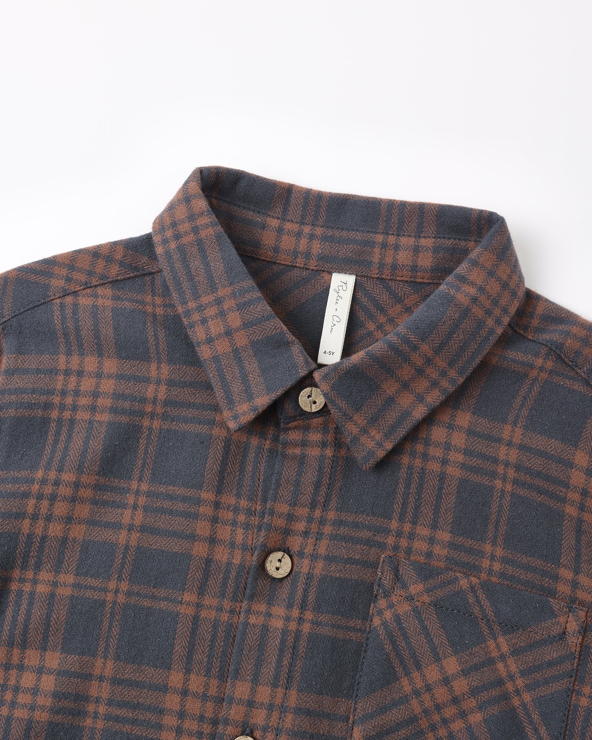 Collared Long Sleeve Shirt (Midnight Plaid)