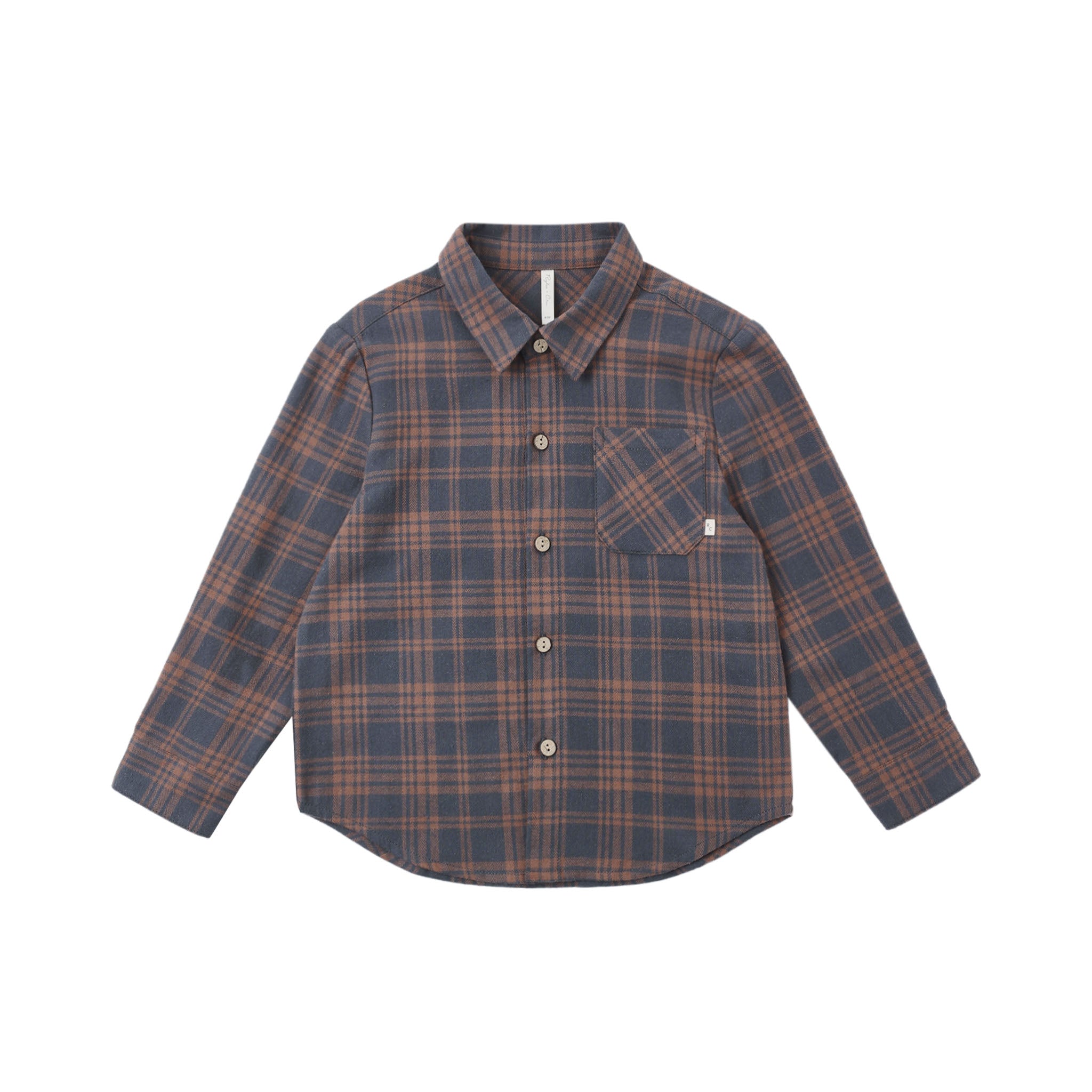 Collared Long Sleeve Shirt (Midnight Plaid)
