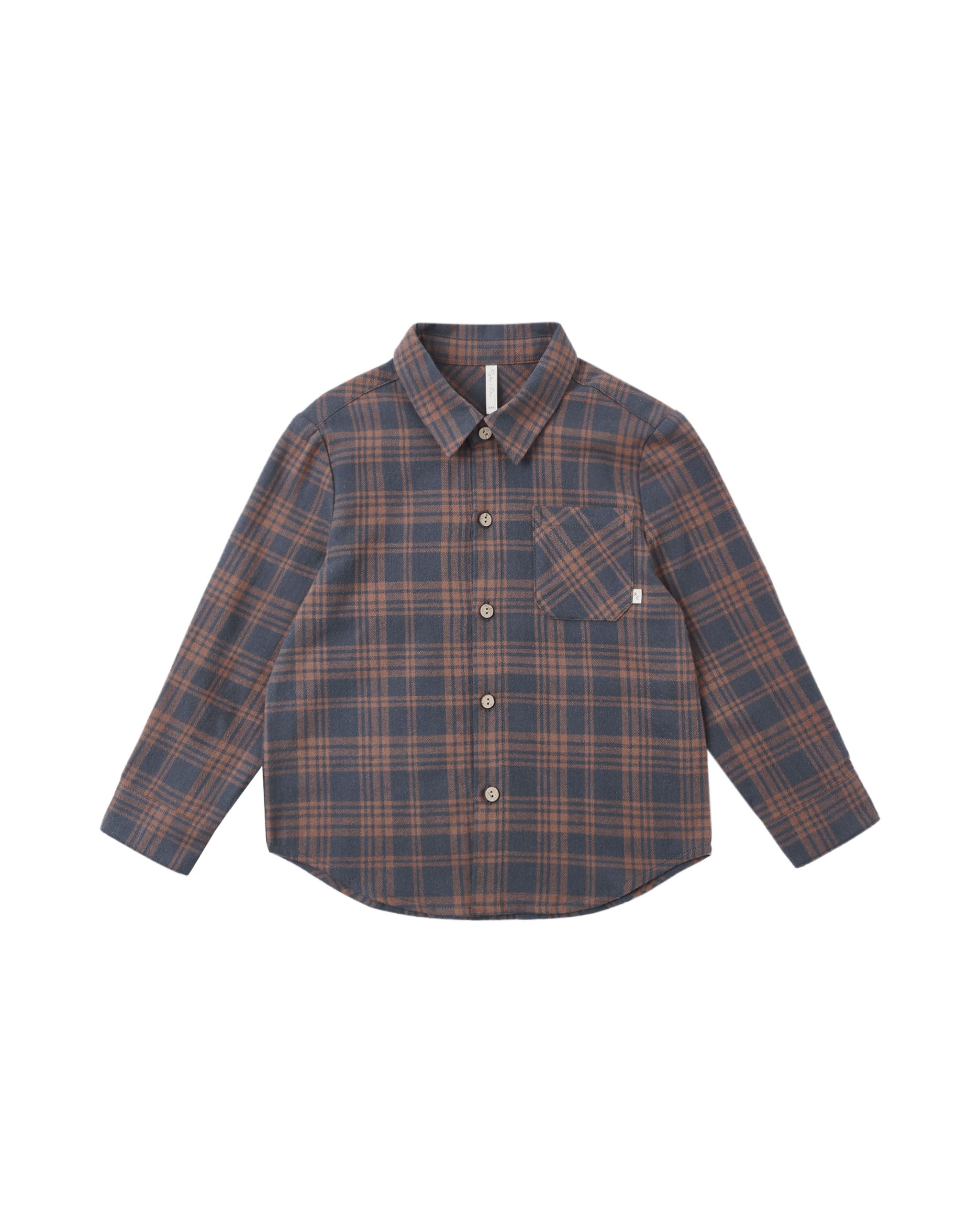 Collared Long Sleeve Shirt (Midnight Plaid)