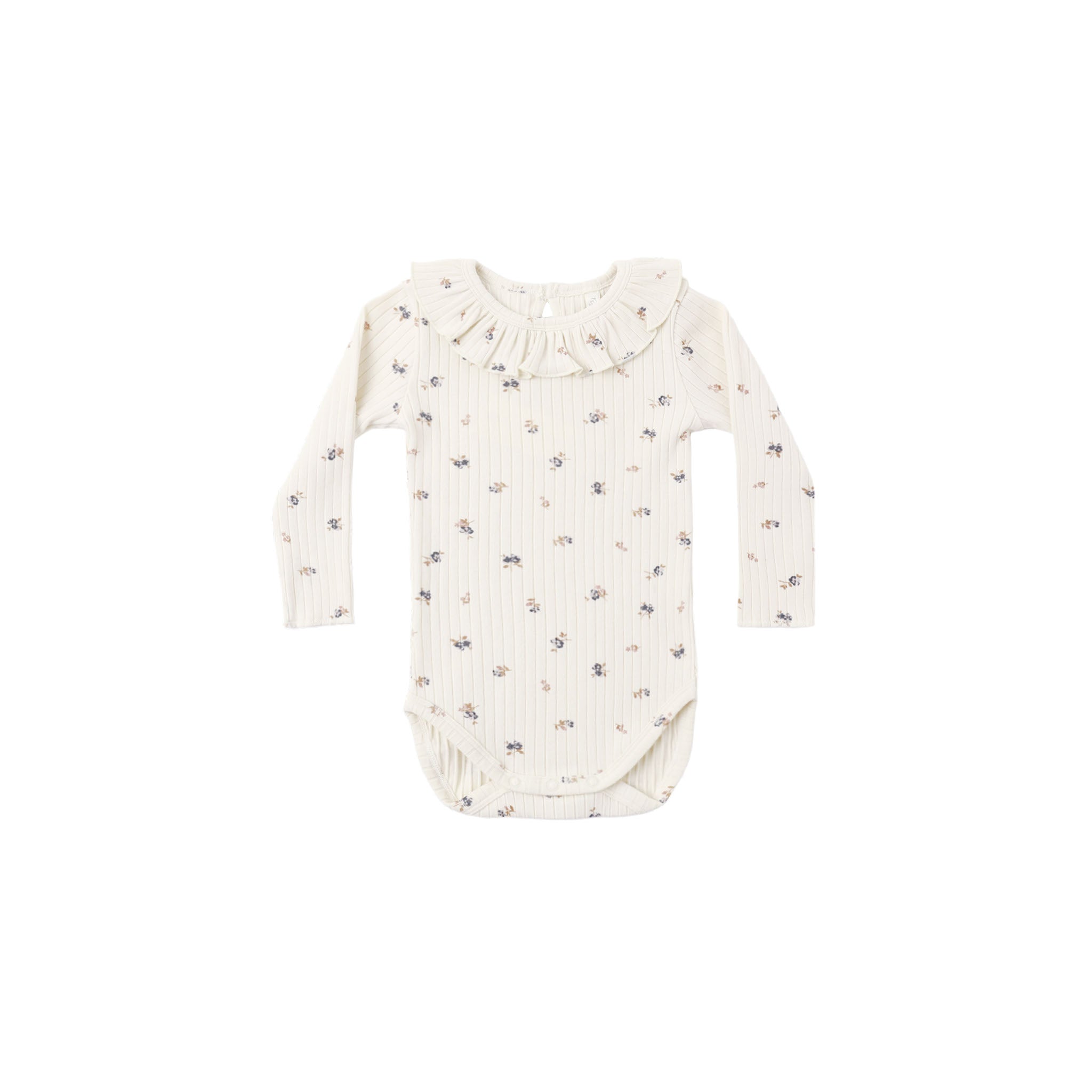 Ruffle Collar Bodysuit (Natural Ditsy)