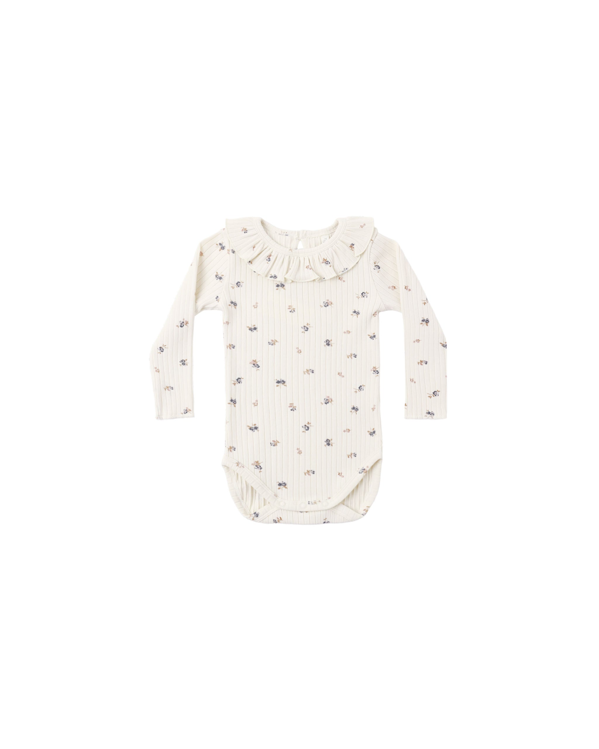 Ruffle Collar Bodysuit (Natural Ditsy)