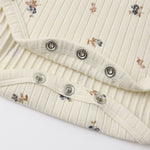 Ruffle Collar Bodysuit (Natural Ditsy)