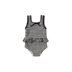 Skirted One-Piece (Black Gingham)