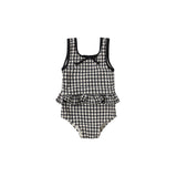 Skirted One-Piece (Black Gingham)