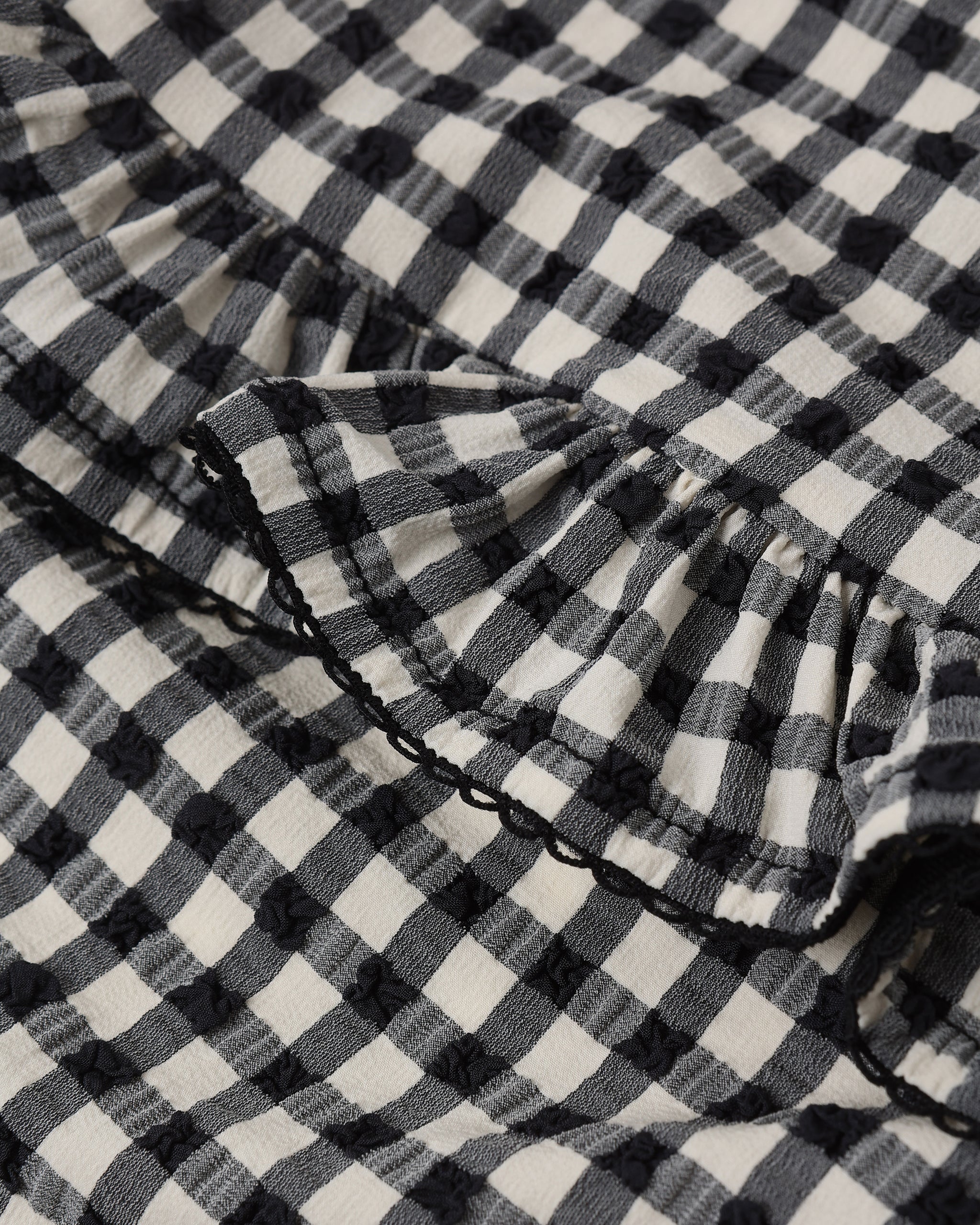 Skirted One-Piece (Black Gingham)