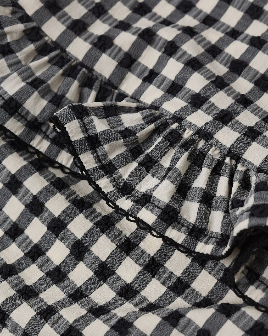 Skirted One-Piece (Black Gingham)