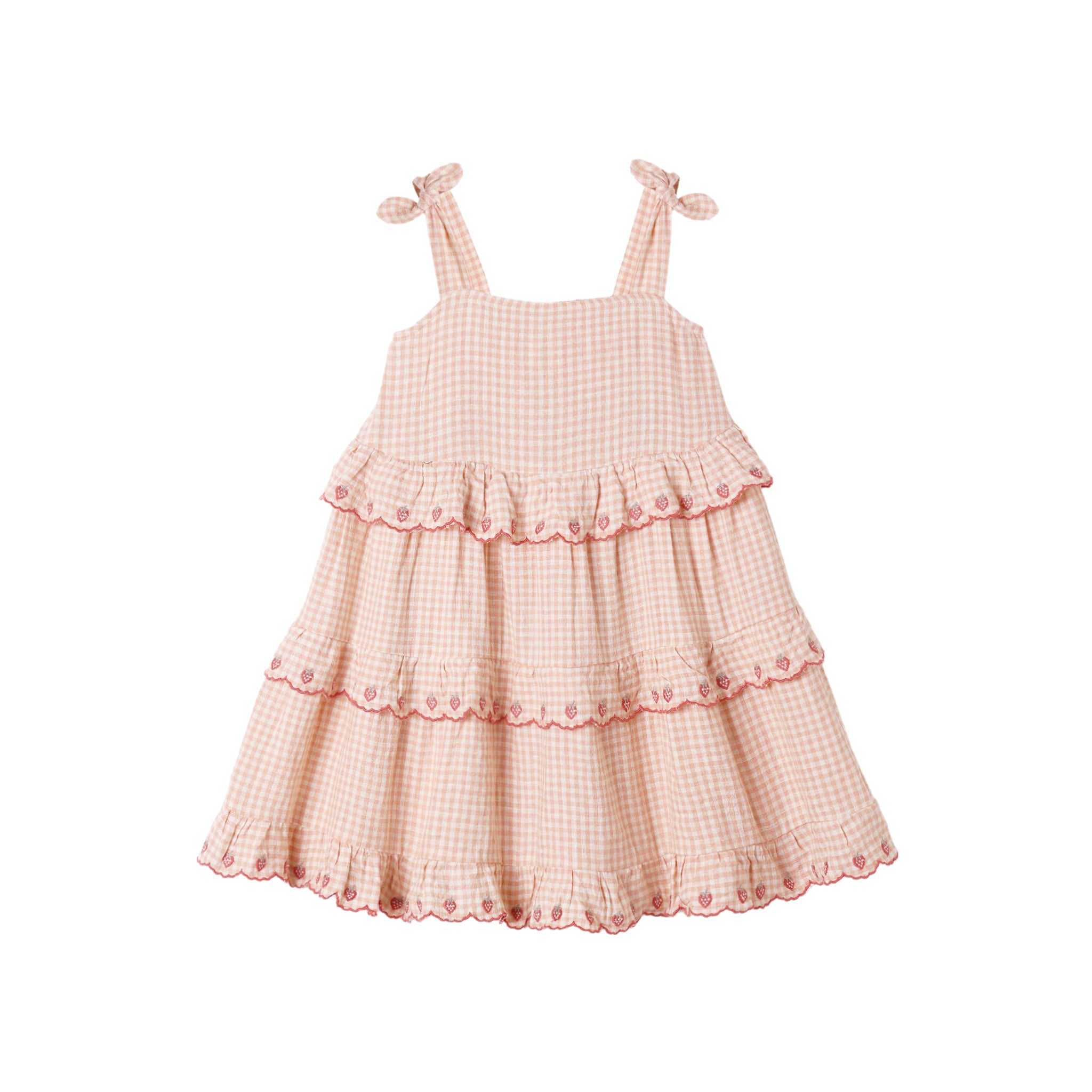 Ruffled Swing Dress (Petal Gingham)