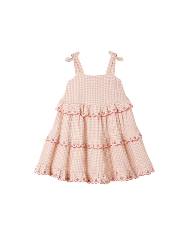 Ruffled Swing Dress (Petal Gingham)