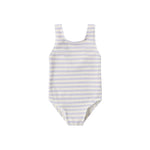 Moxie One-Piece Suit (Periwinkle Stripe)