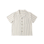 Lapel Collar Shirt (Wave Stripe)