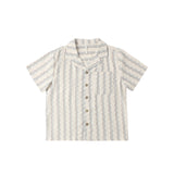 Lapel Collar Shirt (Wave Stripe)