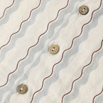 Lapel Collar Shirt (Wave Stripe)