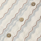 Lapel Collar Shirt (Wave Stripe)