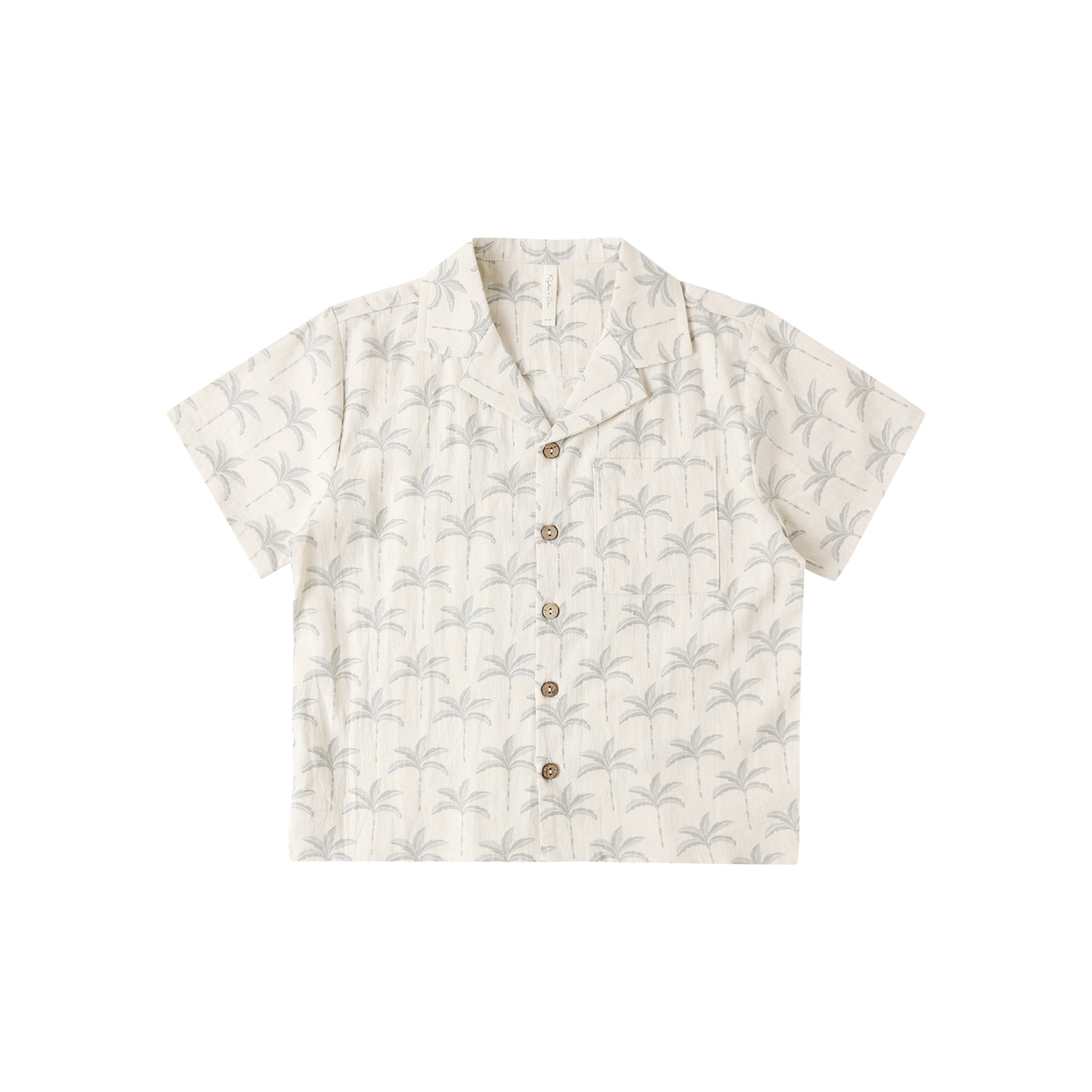 Lapel Collar Shirt (Palm Trees)