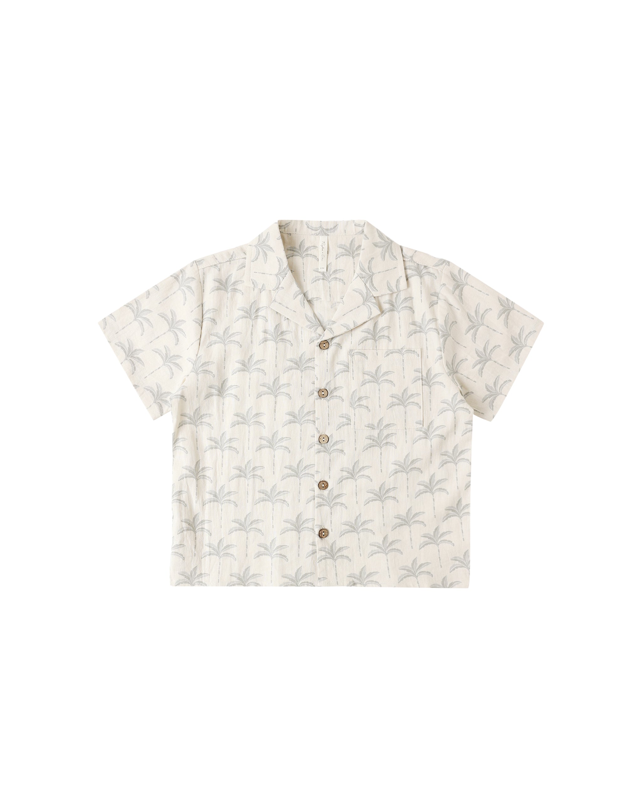 Lapel Collar Shirt (Palm Trees)