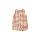 Mavrick Romper (Poppy Gingham)