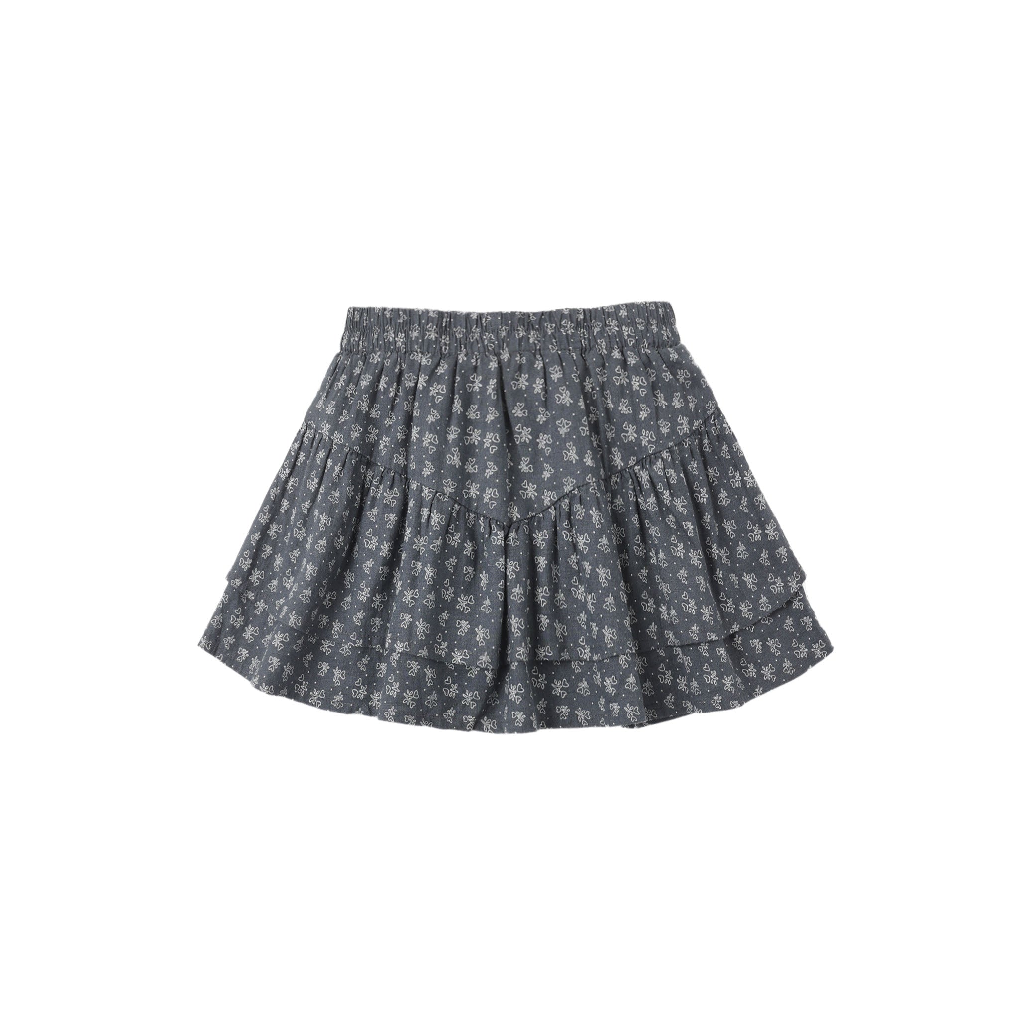 Tiered Mini Skirt (Heart Ditsy)