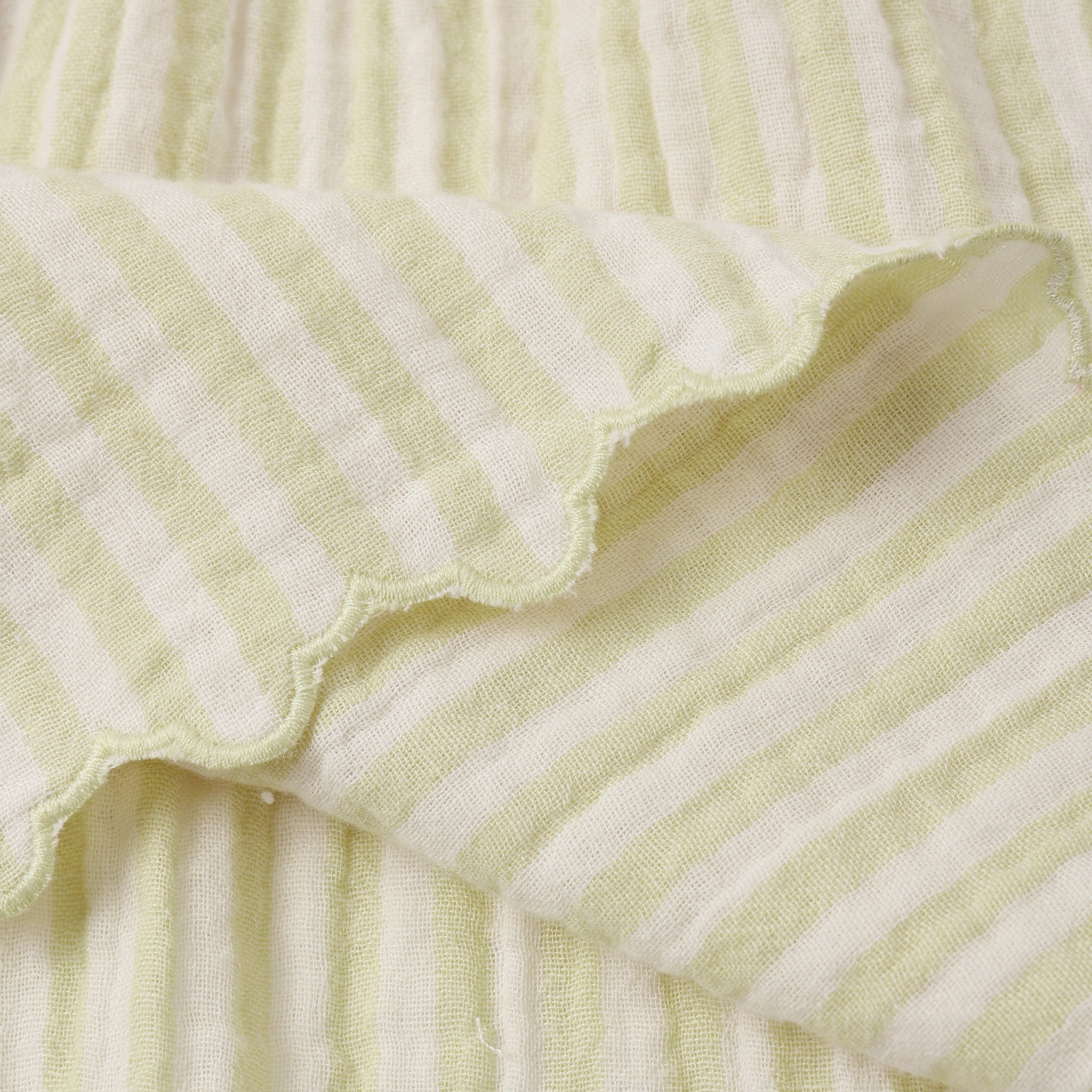Smocked V Mini Skirt (Citron Stripe)