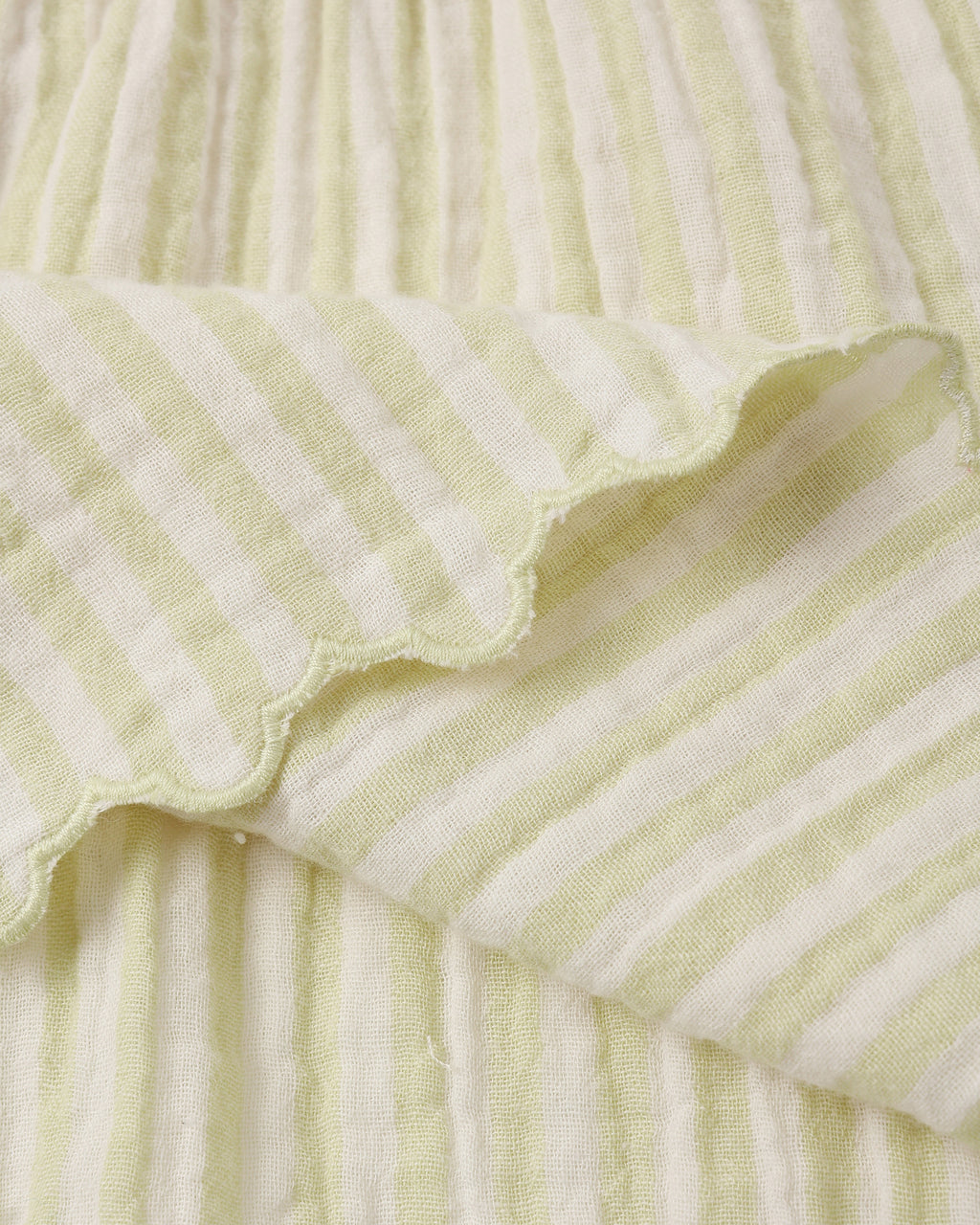 Smocked V Mini Skirt (Citron Stripe)