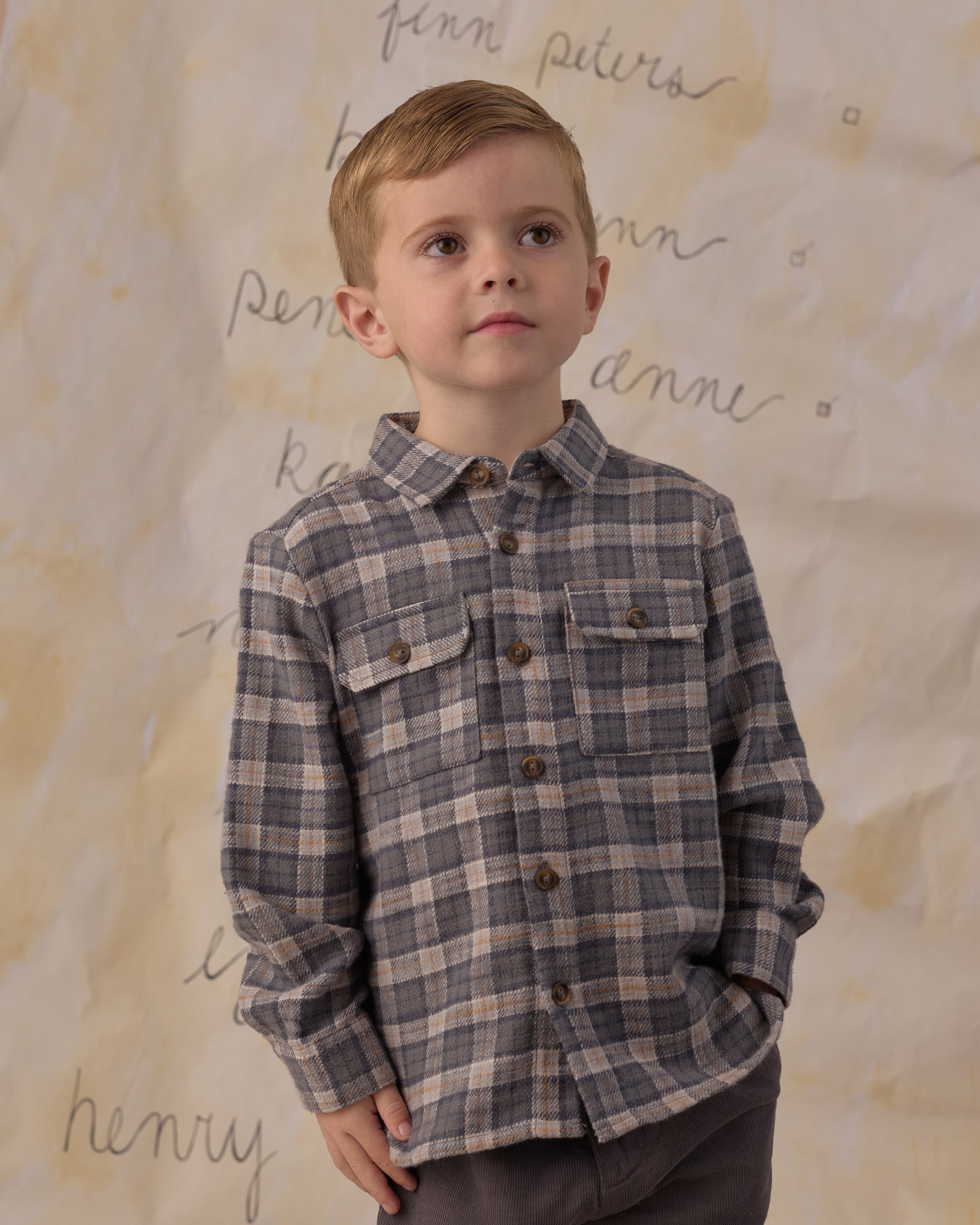 Pocketed Flannel Shirt (Winter Plaid)