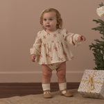Sophia Top + Bloomer Set (Peppermint Bows)