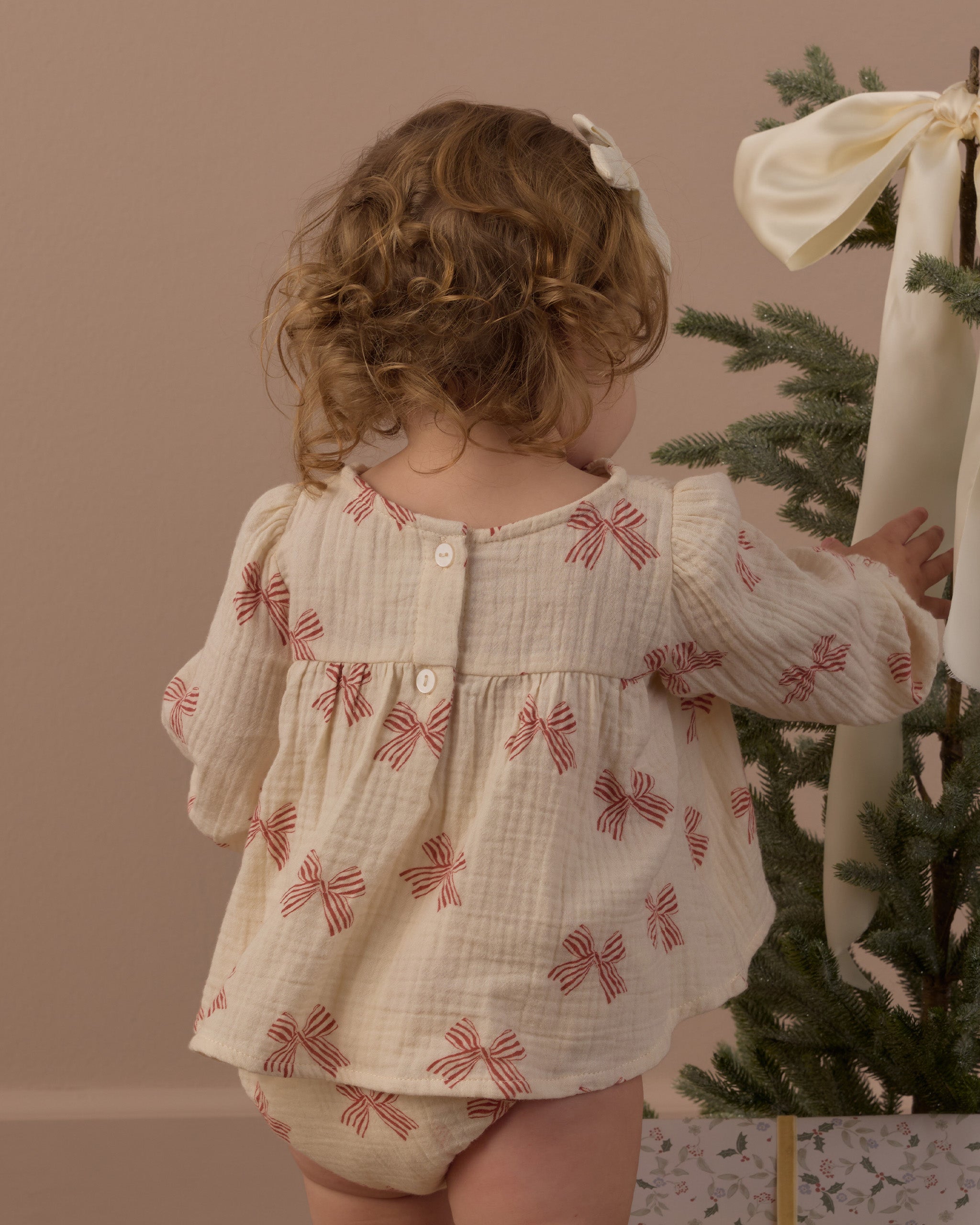 Sophia Top + Bloomer Set (Peppermint Bows)