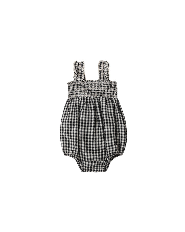 Julia Romper (Black Check)