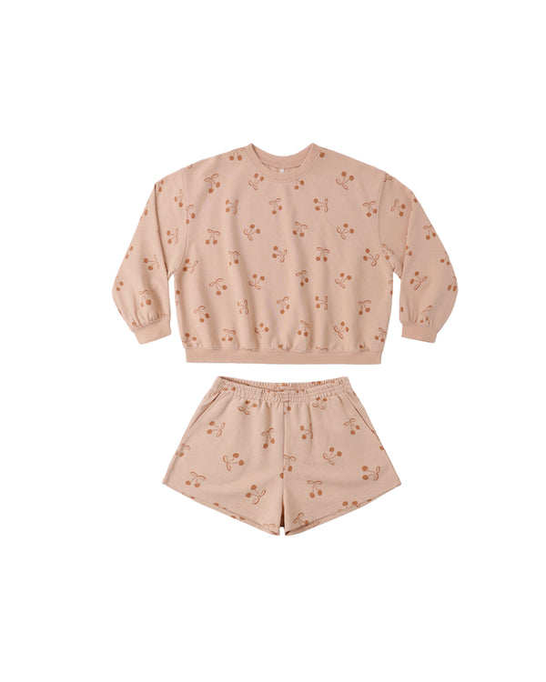 Summer Terry Set (Cherry Bows)