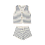 Knit Vest Set (Marine Stripe)