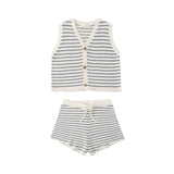 Knit Vest Set (Marine Stripe)