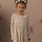Ruffle Collar Dress (Ruby Bloom)