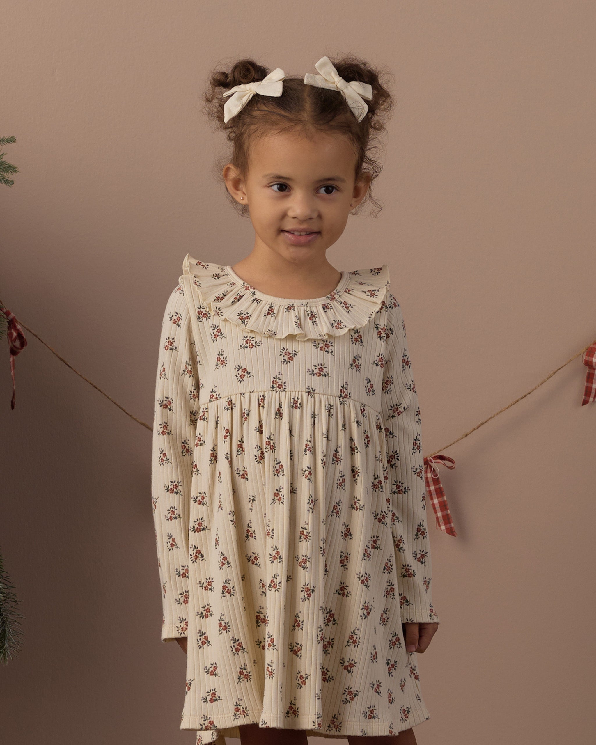 Ruffle Collar Dress (Ruby Bloom)