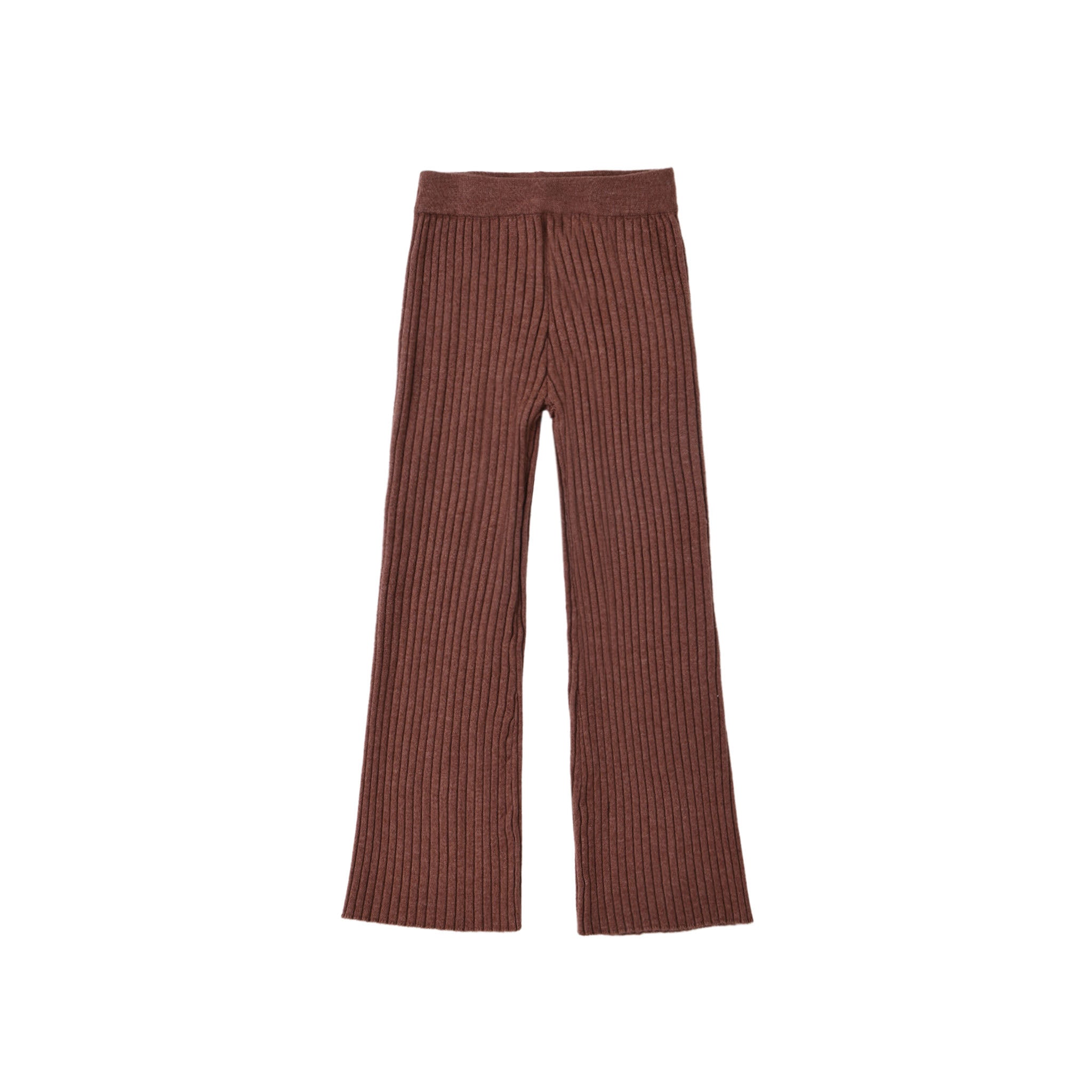 Flare Rib Knit Pant (Mulberry)