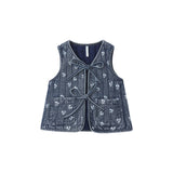 Denim Vest (Heart Ditsy)