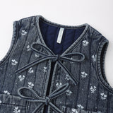 Denim Vest (Heart Ditsy)