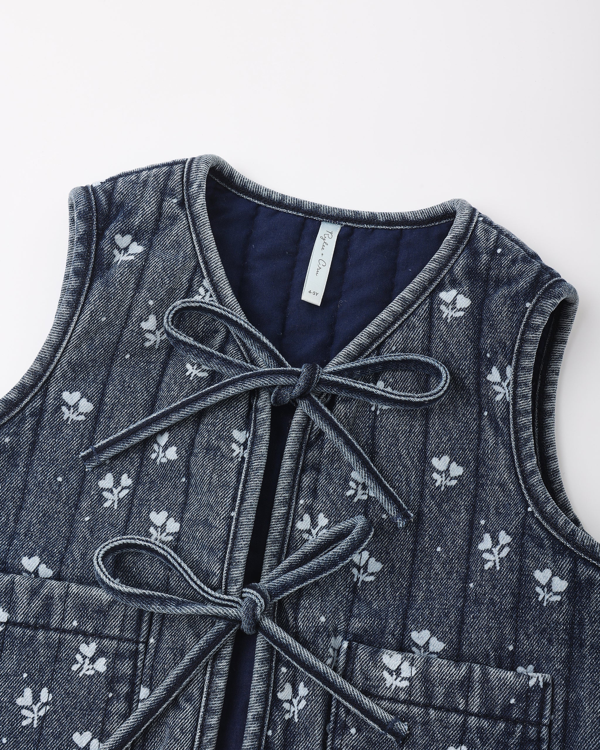 Denim Vest (Heart Ditsy)