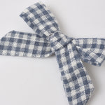 Set of 2 Bows (Marine Gingham)