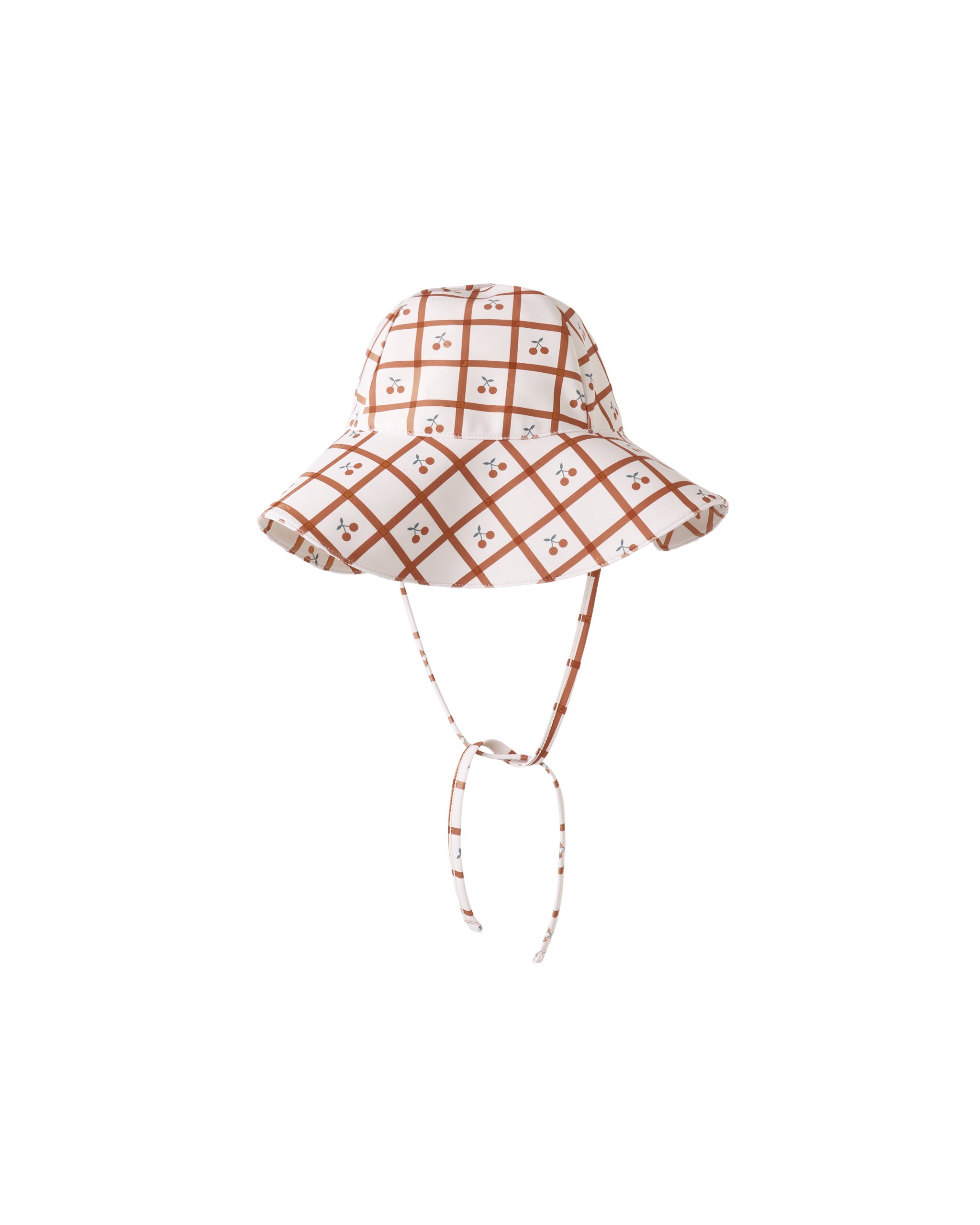 Floppy Swim Hat (Cherry Check)