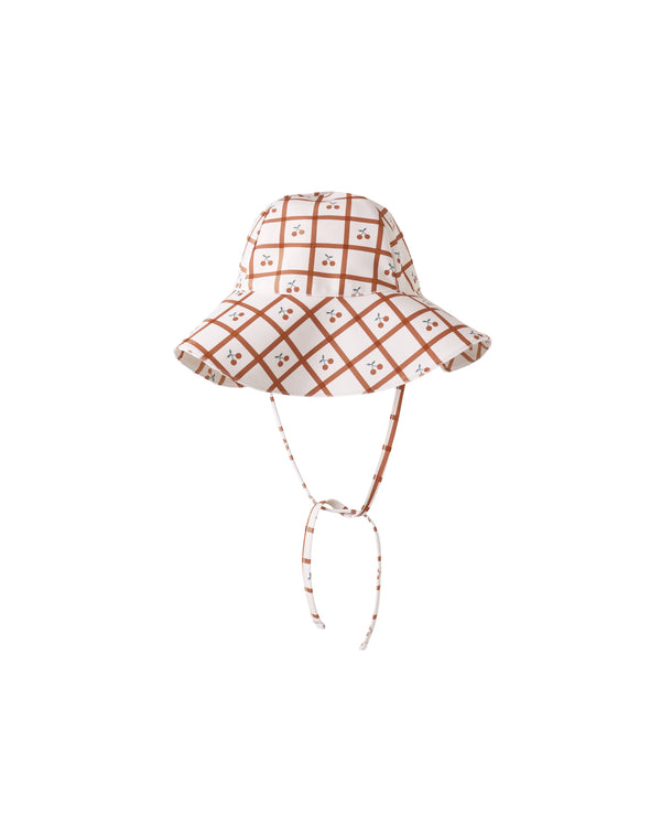 Floppy Swim Hat (Cherry Check)