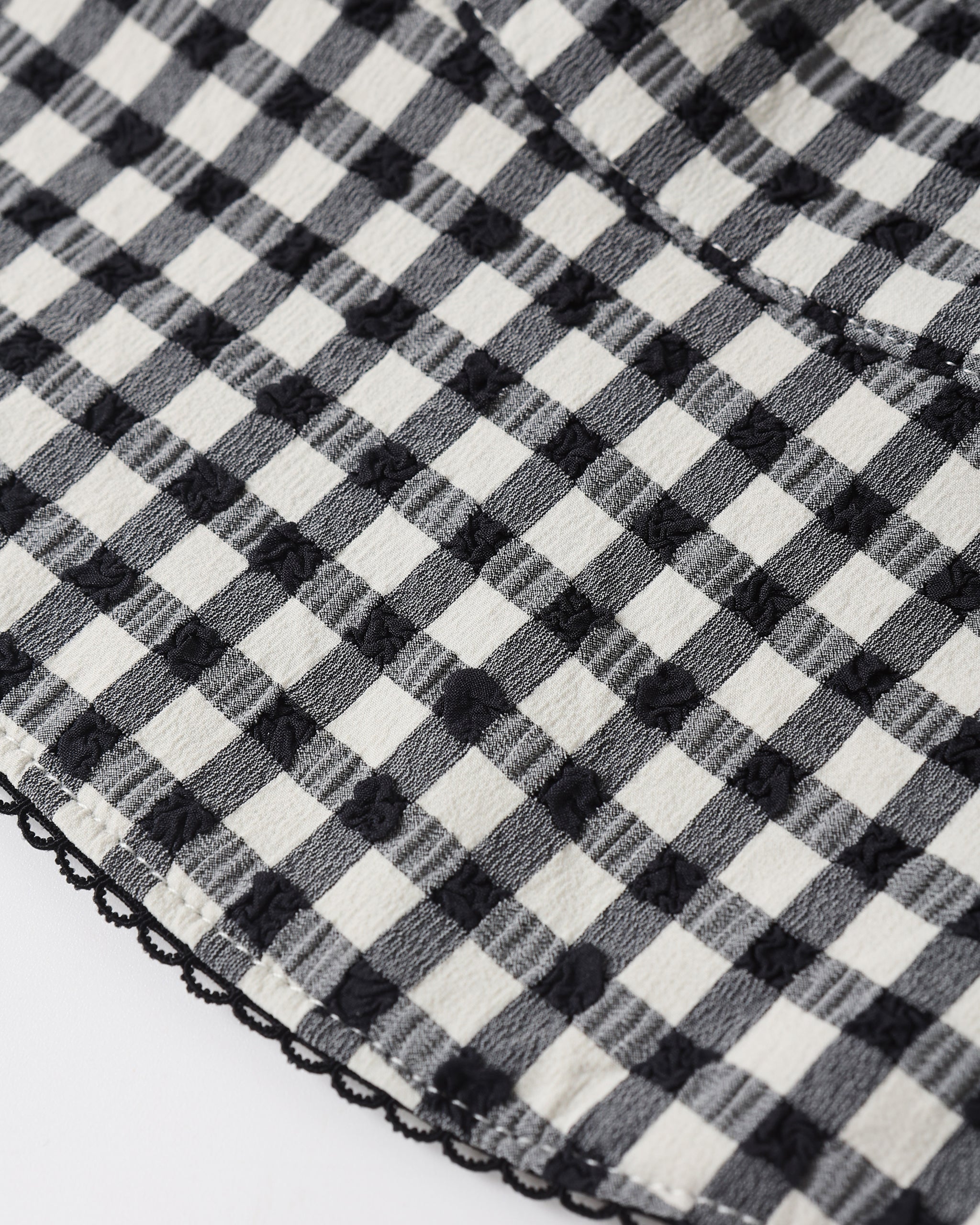 Swim Hat (Black Gingham)