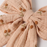 Oversized Bow (Cherry Embroidery)