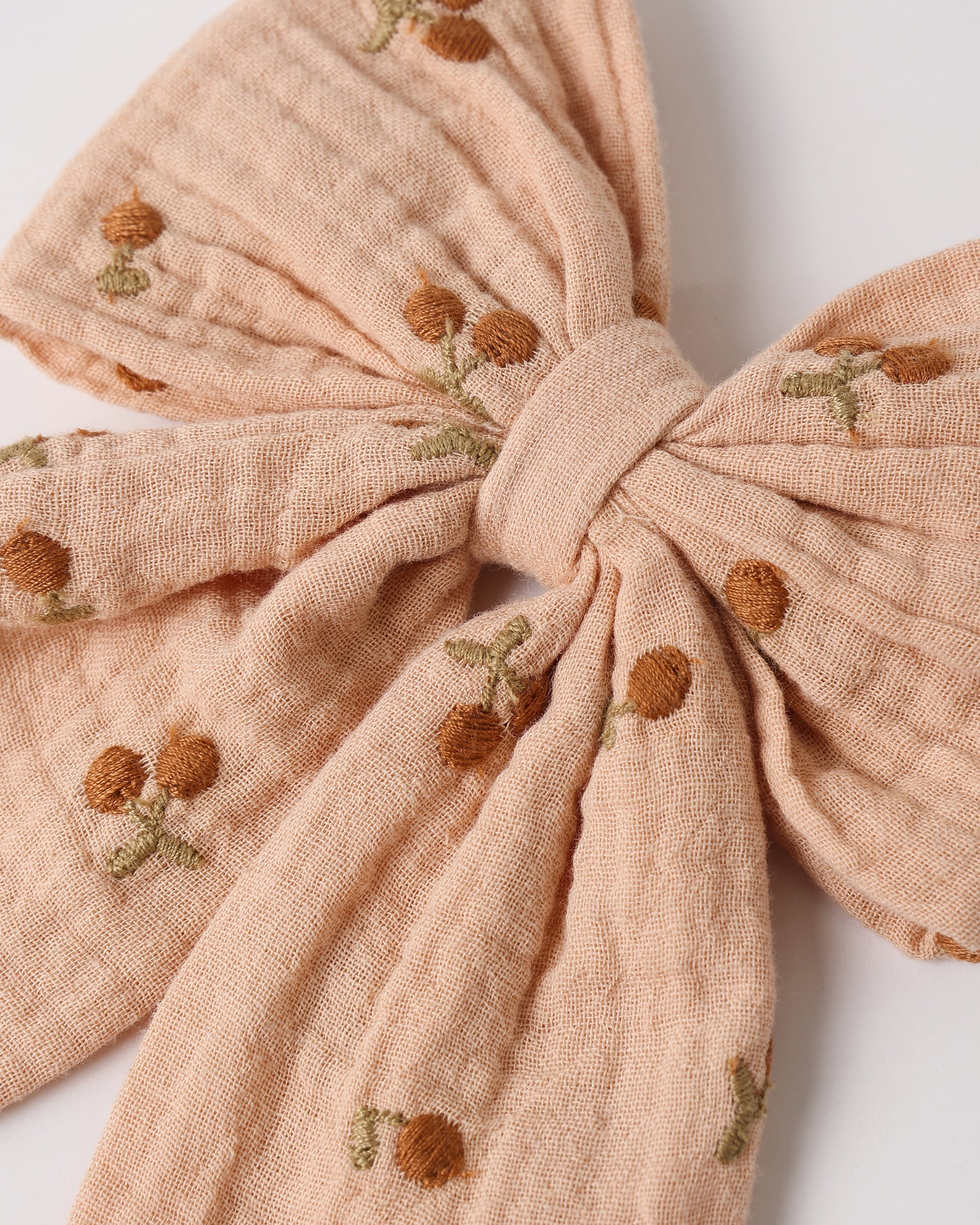 Oversized Bow (Cherry Embroidery)