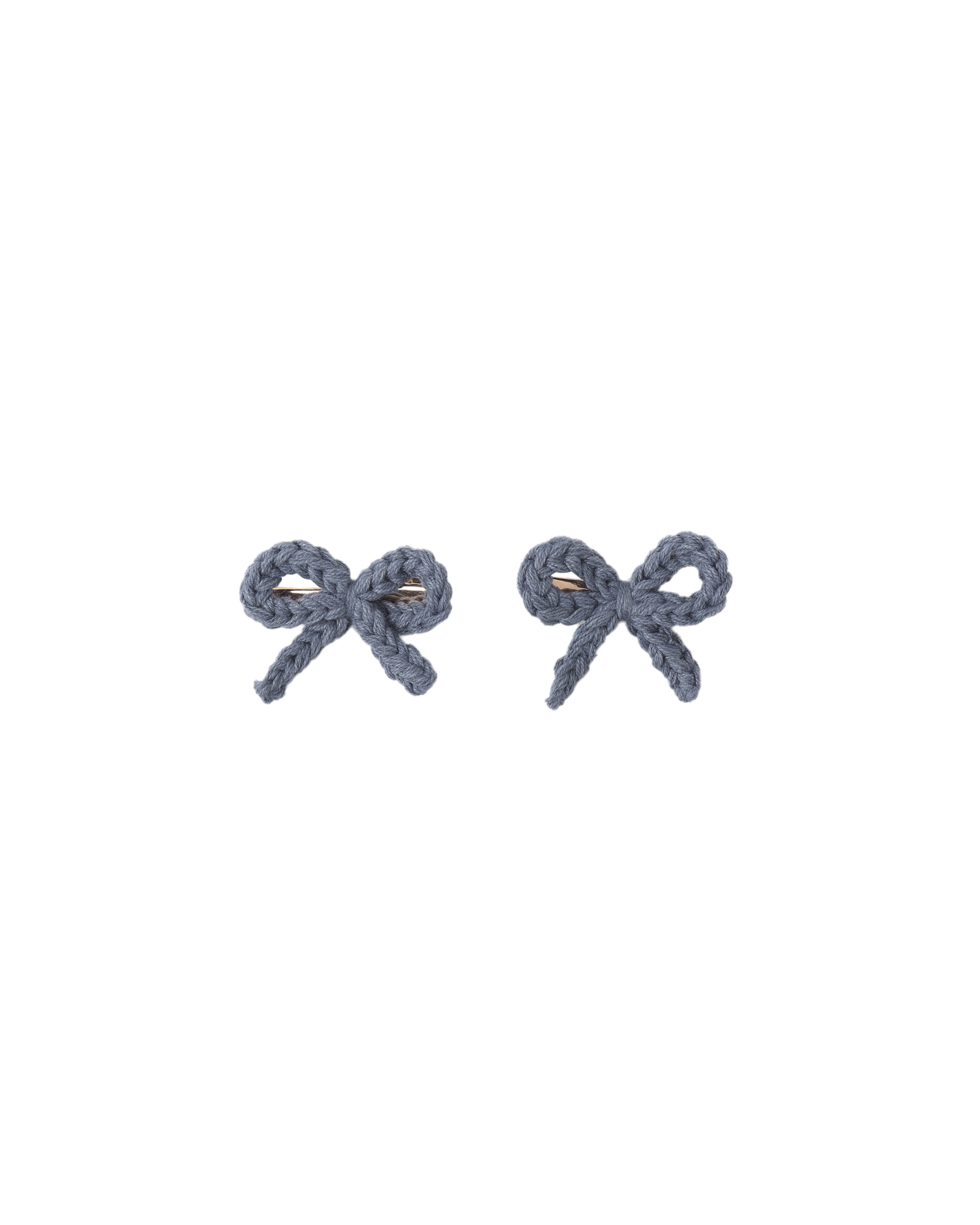 Crochet Bow Clip (Marine)