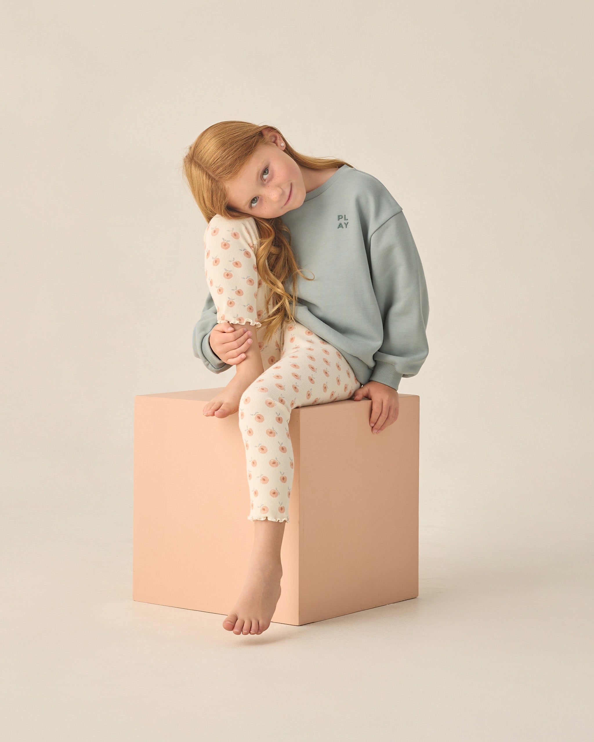 Ribbed Legging Set (Natural, Melon)