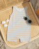 Sleeveless One-Piece Romper (Vintage Stripe)