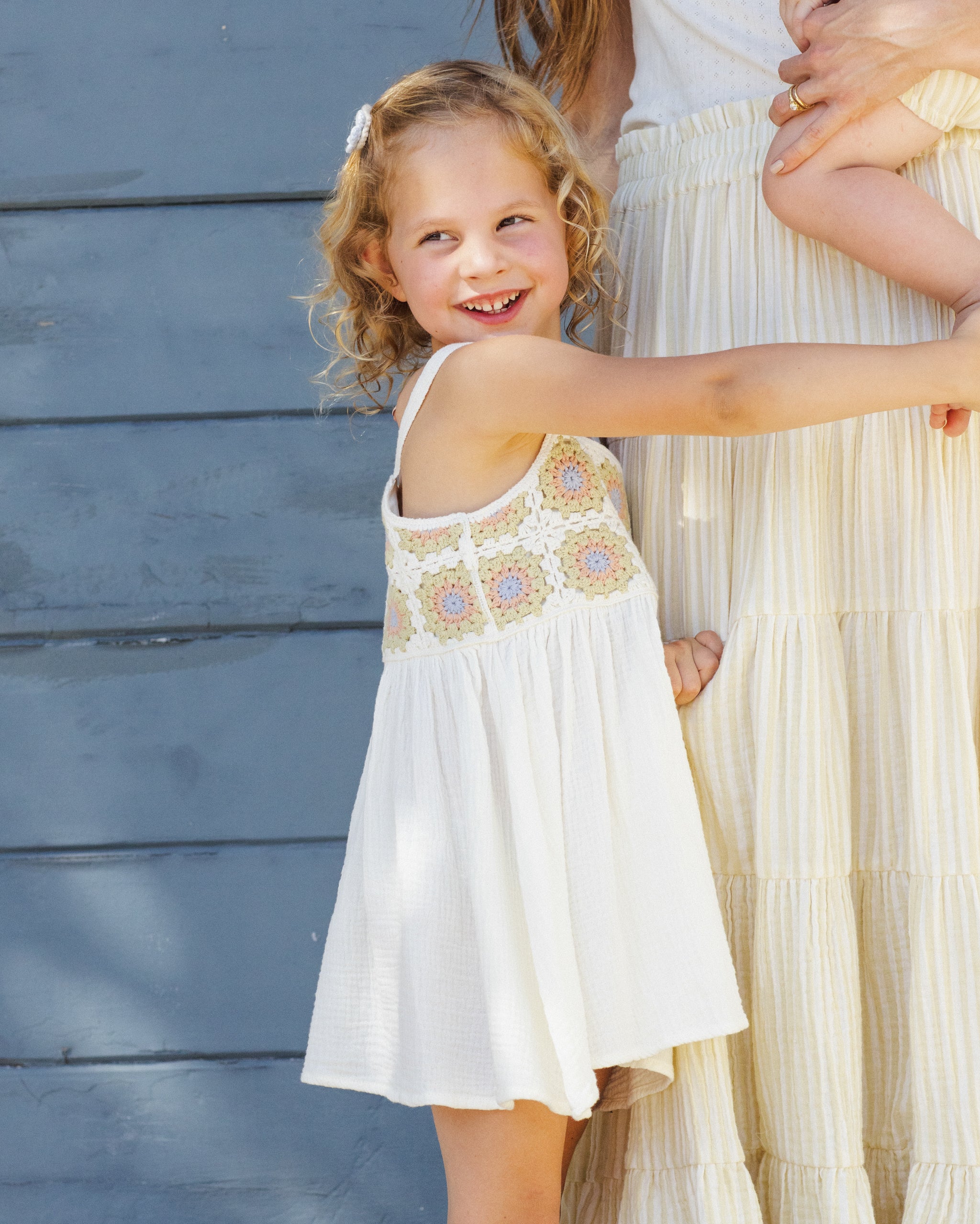 Crochet Sundress (Citron Daisy Check)