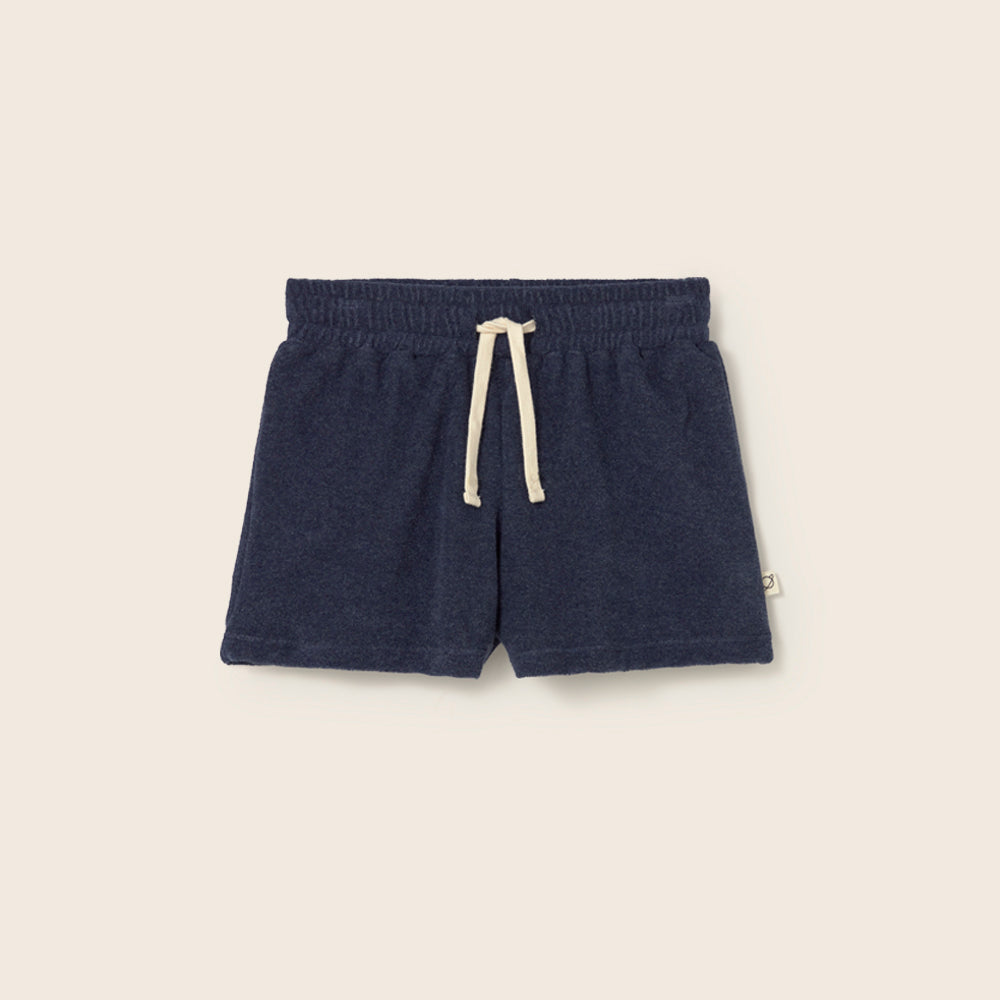 Soft Terry Cloth Shorts (Blue Melange)