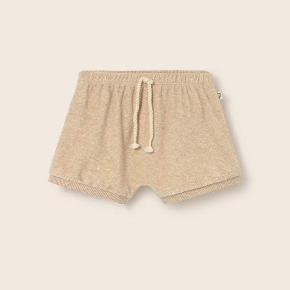 Soft Terry Cloth Shorts (Beige Melange)