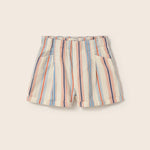 Striped Cotton Shorts (Ivory)